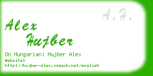 alex hujber business card